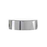 New High Glass cap 40/400 - Shiny Silver Metal Shiny Straight Cap