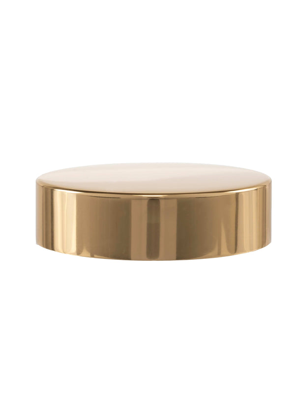 New High Glass cap 58/400 - Shiny Gold Metal Shiny Straight Cap