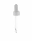 New High Glass Dropper 18/400 - 60mm / White Fine Ribbed Droppers
