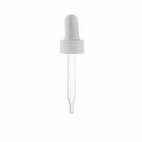 New High Glass Dropper 18/400 - 60mm / White Fine Ribbed Droppers