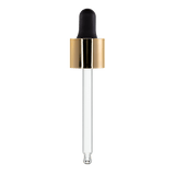 New High Glass Dropper 20/400 - 70mm / Shiny Gold/Black ABS 20/400 Droppers (Long Neck)