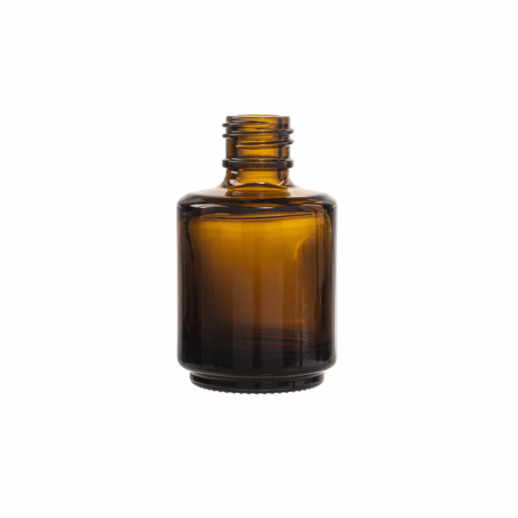 New High Glass Glass Bottle 1/2 oz - 15/415 / Amber Footed Round Amber