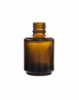 New High Glass Glass Bottle 1/2 oz - 15/415 / Amber Footed Round Amber