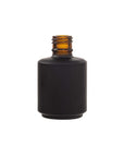 New High Glass Glass Bottle 1/2 oz - 15/415 / Sprayed Matte Black Footed Round Amber