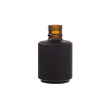 New High Glass Glass Bottle 1/2 oz - 15/415 / Sprayed Matte Black Footed Round Amber