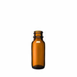 New High Glass Glass Bottle 1/2 oz - 18/400 Boston Round Amber