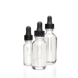 New High Glass Glass Bottle Boston Round Clear