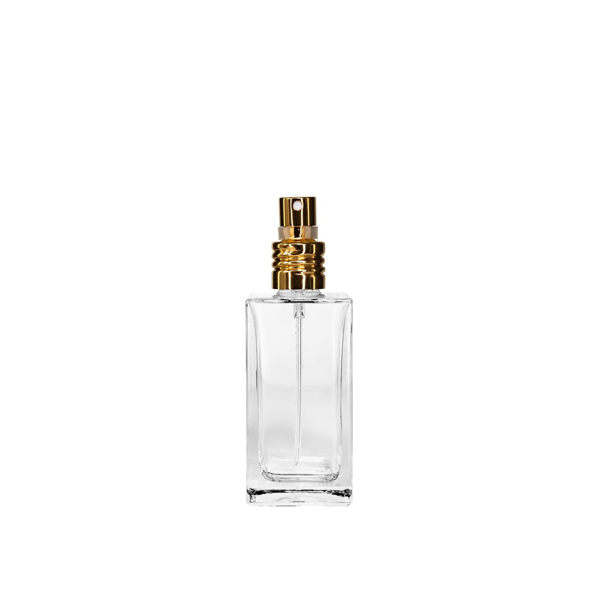 New High Glass Glass Bottle Lassen Spray Pump w Clip (No overcap) / Gold / Case (108pcs) Zinnia 50 ML 18/415