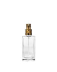 New High Glass Glass Bottle Lassen Spray Pump w Clip (No overcap) / Gold / Case (108pcs) Zinnia 50 ML 18/415