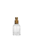 New High Glass Glass Bottle Lassen Spray Pump w Clip (No overcap) / Gold / Case (168pcs) Begonia 30 ML 18/415