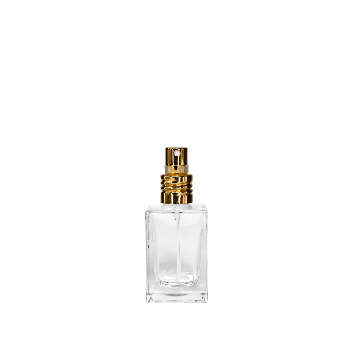 New High Glass Glass Bottle Lassen Spray Pump w Clip (No overcap) / Gold / Case (168pcs) Zinnia 30 ML 18/415