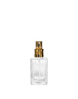 New High Glass Glass Bottle Lassen Spray Pump w Clip (No overcap) / Gold / Case (168pcs) Zinnia 30 ML 18/415