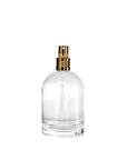 New High Glass Glass Bottle Lassen Spray Pump w Clip (No overcap) / Gold / Case (60pcs) Begonia 100 ML 18/415