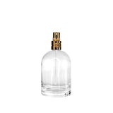 New High Glass Glass Bottle Lassen Spray Pump w Clip (No overcap) / Gold / Case (60pcs) Begonia 100 ML 18/415