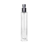 New High Glass Glass Bottle Lassen Spray Pump w Clip (No overcap) / SIlver / Case (160pcs) Zinnia Slim 50 ML 18/415