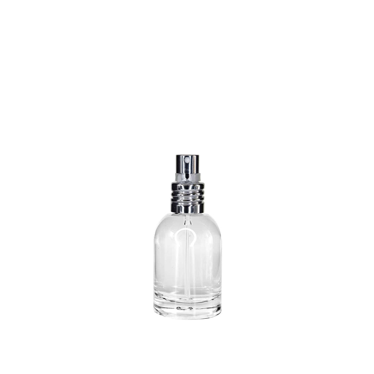 New High Glass Glass Bottle Lassen Spray Pump w Clip (No overcap) / Silver / Case (168pcs) Begonia 30 ML 18/415