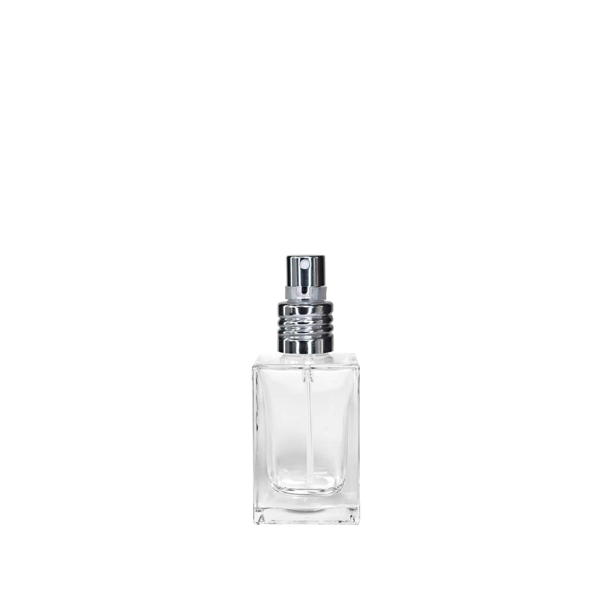 New High Glass Glass Bottle Lassen Spray Pump w Clip (No overcap) / Silver / Case (168pcs) Zinnia 30 ML 18/415