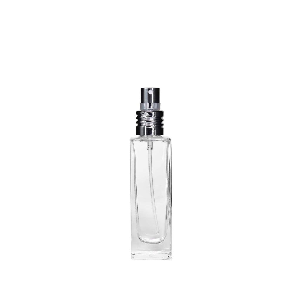 New High Glass Glass Bottle Lassen Spray Pump w Clip (No overcap) / Silver / Case (216pcs) Zinnia Slim 30 ML 18/415