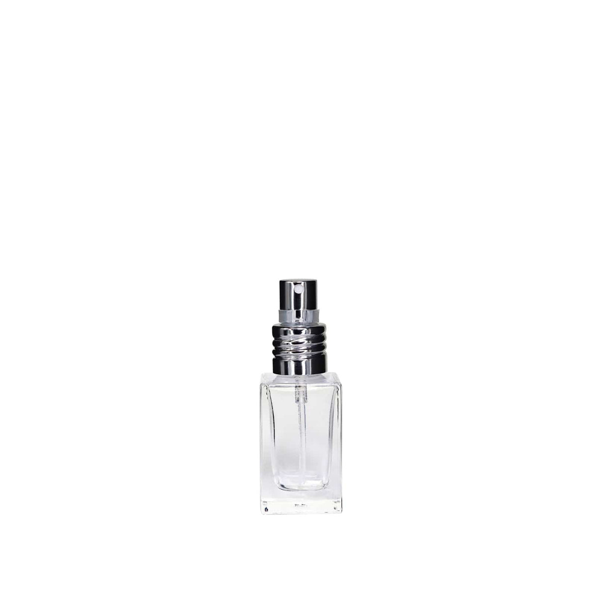 New High Glass Glass Bottle Lassen Spray Pump w Clip (No overcap) / Silver / Case (224pcs) Zinnia Slim 15 ML 18/415