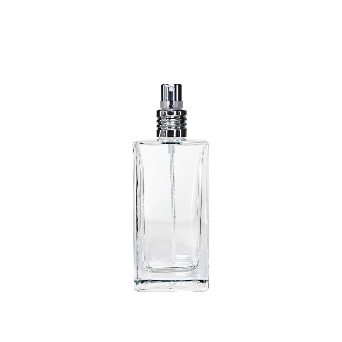 New High Glass Glass Bottle Lassen Spray Pump w Clip (No overcap) / Silver / Case (60 pcs) DTB 97 MM Zinnia 100 ML 18/415