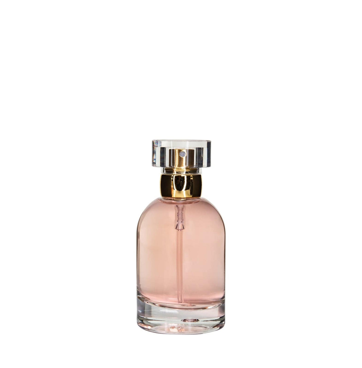 New High Glass Glass Bottle Orbit Surlyn Spray Pump - Shiny Gold / Case (90pcs) Begonia 50 ML 15MM Surlyn Cap