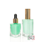 New High Glass Glass Bottle Zinnia Skincare