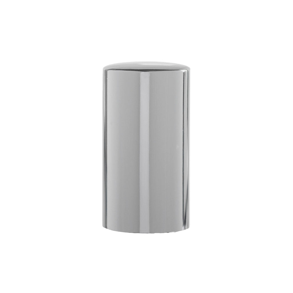 New High Glass Overcap 15mm / Shiny  Silver Dome Metal Overcap