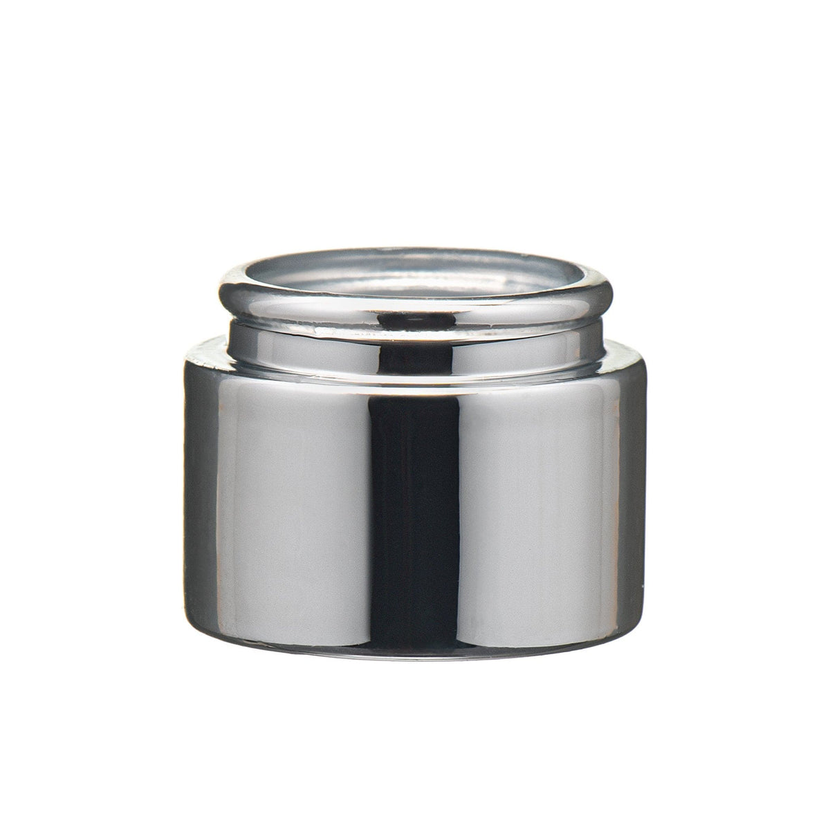 New High Glass Perfume Collar Shiny Silver - 15mm Band Collars