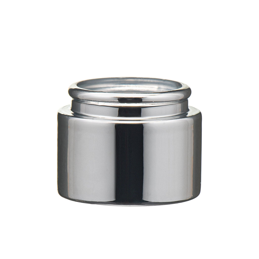 New High Glass Perfume Collar Shiny Silver - 15mm Band Collars