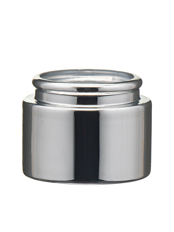 New High Glass Perfume Collar Shiny Silver - 15mm Band Collars