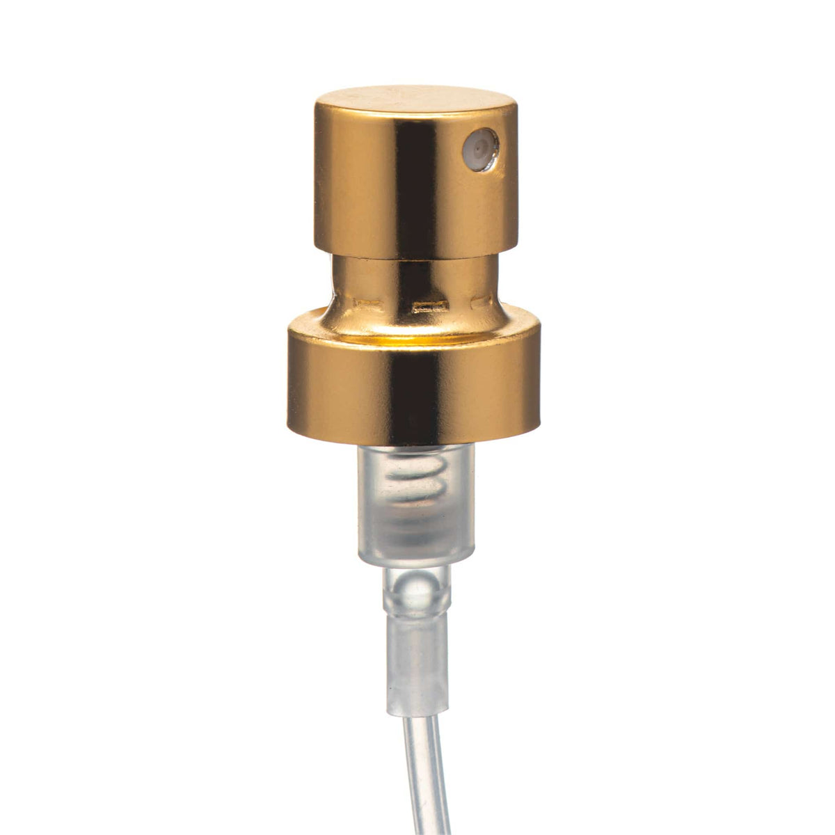 New High Glass Spray Pumps 15mm / Shiny Gold/Shiny Gold/Natural Spray Crimp Pump