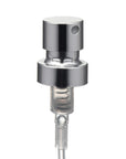 New High Glass Spray Pumps 15mm / Shiny Silver/Shiny Silver/Natural Spray Crimp Pump
